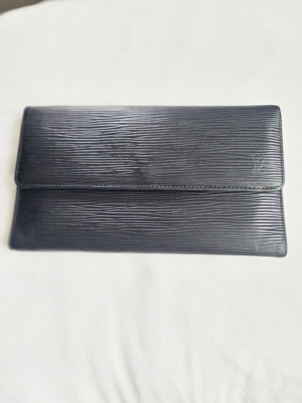 Louis Vuitton Black Epi Leather Long Wallet